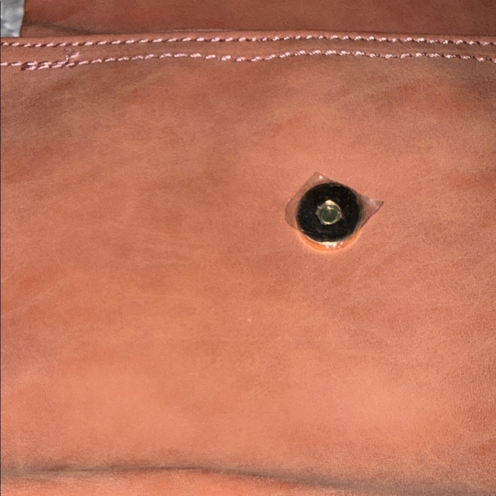 Leather Crossbody Bag in Coral Tan - Picture 3 of 11